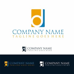 letter D business logo identity