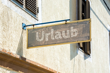 Fototapeta premium Schild 116 - Urlaub