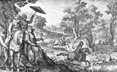 XVII century, Germany, deer hunt