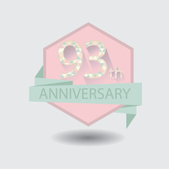 93th aniversary celebration design badge