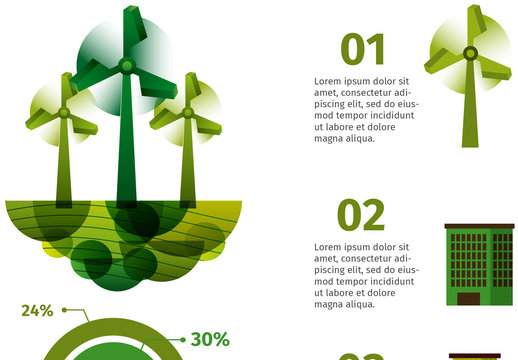 Green Renewable Energy Ecology Infographic Template