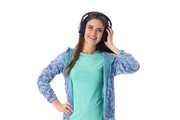 Young woman in headphones 
