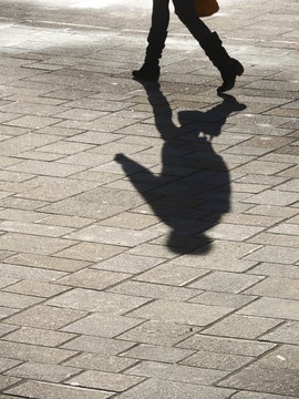 Shadow Of Man Walking