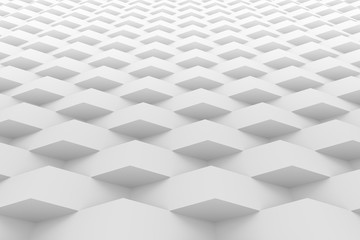 3d rendering of White geometric texture