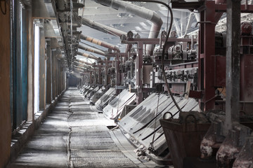 Electrolysis workshop at an aluminum plant