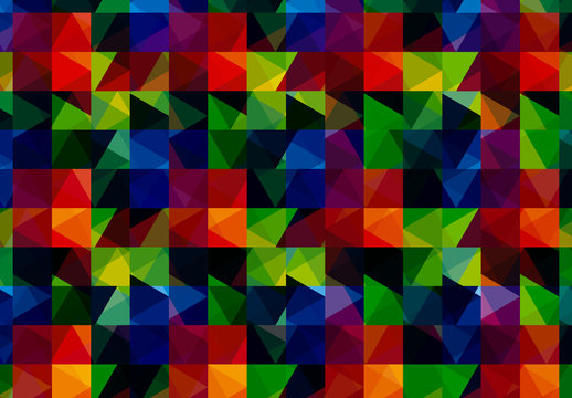 Colorful Abstract Low Poly Geometric Pattern Texture Set