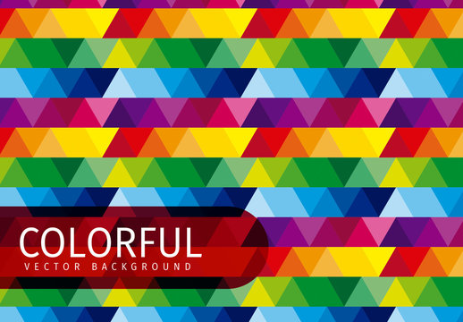 Colorful Geometric Abstract Triangle Pattern Texture Set