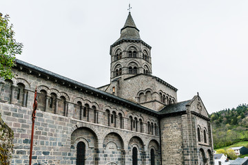 Roman church of Notre-Dame Orcival (1178), Auvergne, France.