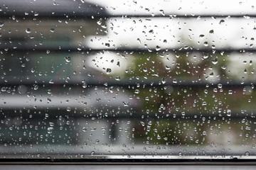 Rain drop on glass background.