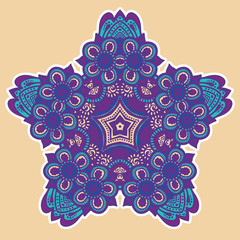 Round colorful mandala.