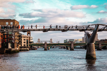 Millennium Bridge in London, England