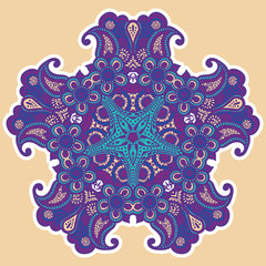 Round colorful mandala.