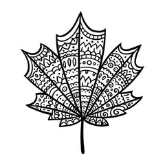 Maple leaf doodle