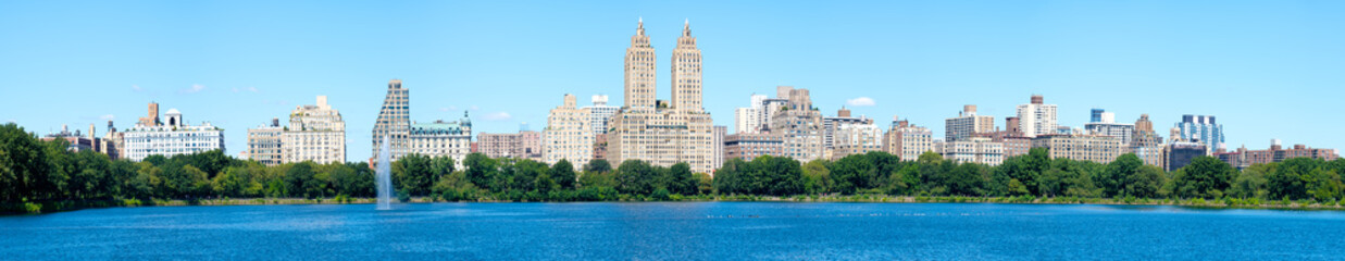 High resolution panorama of the Central Park West skyline in New