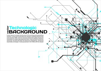 Abstract background electronic circuits hi-tech industrial