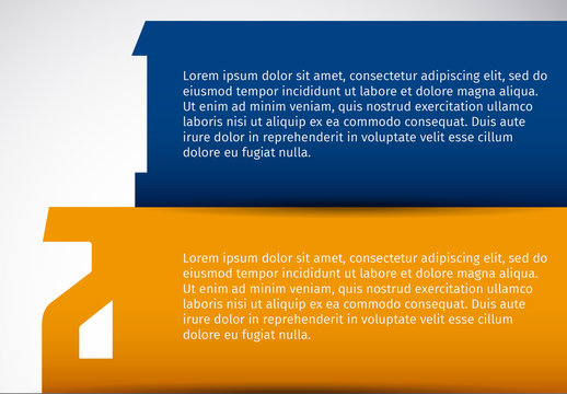 Blue and Orange Modern Infographic Numbered Banner Template