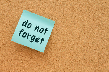 Reminder to do not forget message