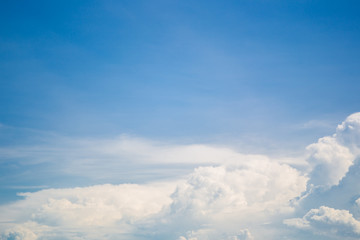 Group of cloud in blue sky background.