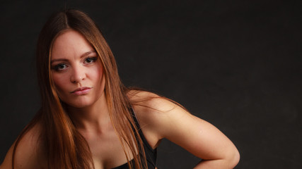 Fototapeta premium Young woman with natural make up.