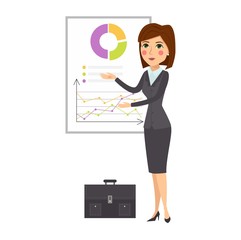 Business woman silhouette