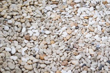 Small stones close up background.