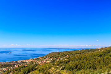 Obraz premium The gulf of trieste in a sunny day