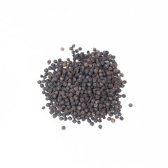 Black pepper on a white background