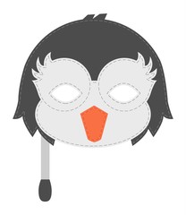 Cartoon animal party mask vector.