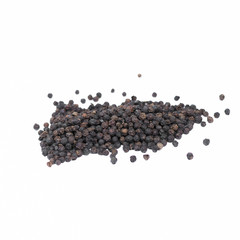 Black pepper on a white background