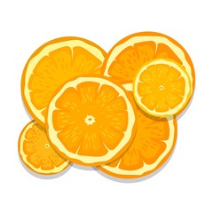 Orange isolated vector illustration.
