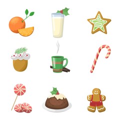 Christmas cookie cake isolated vector icon