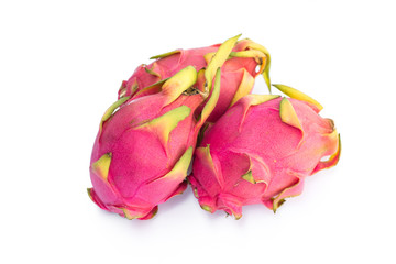 Close-up of dragon fruit on white