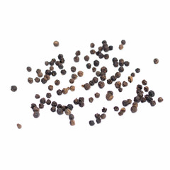 Black pepper on a white background