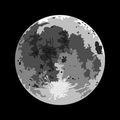 Full moon on a black background.
