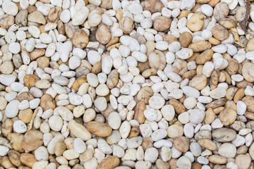 Small stones floor close up.
