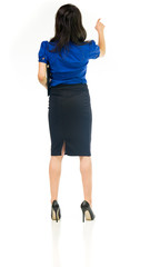 Model in studio isolated on white background full length