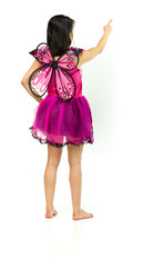 Model in studio isolated on white background full length