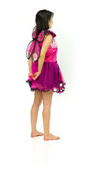 Model in studio isolated on white background full length