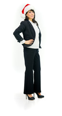 Model in studio isolated on white background full length