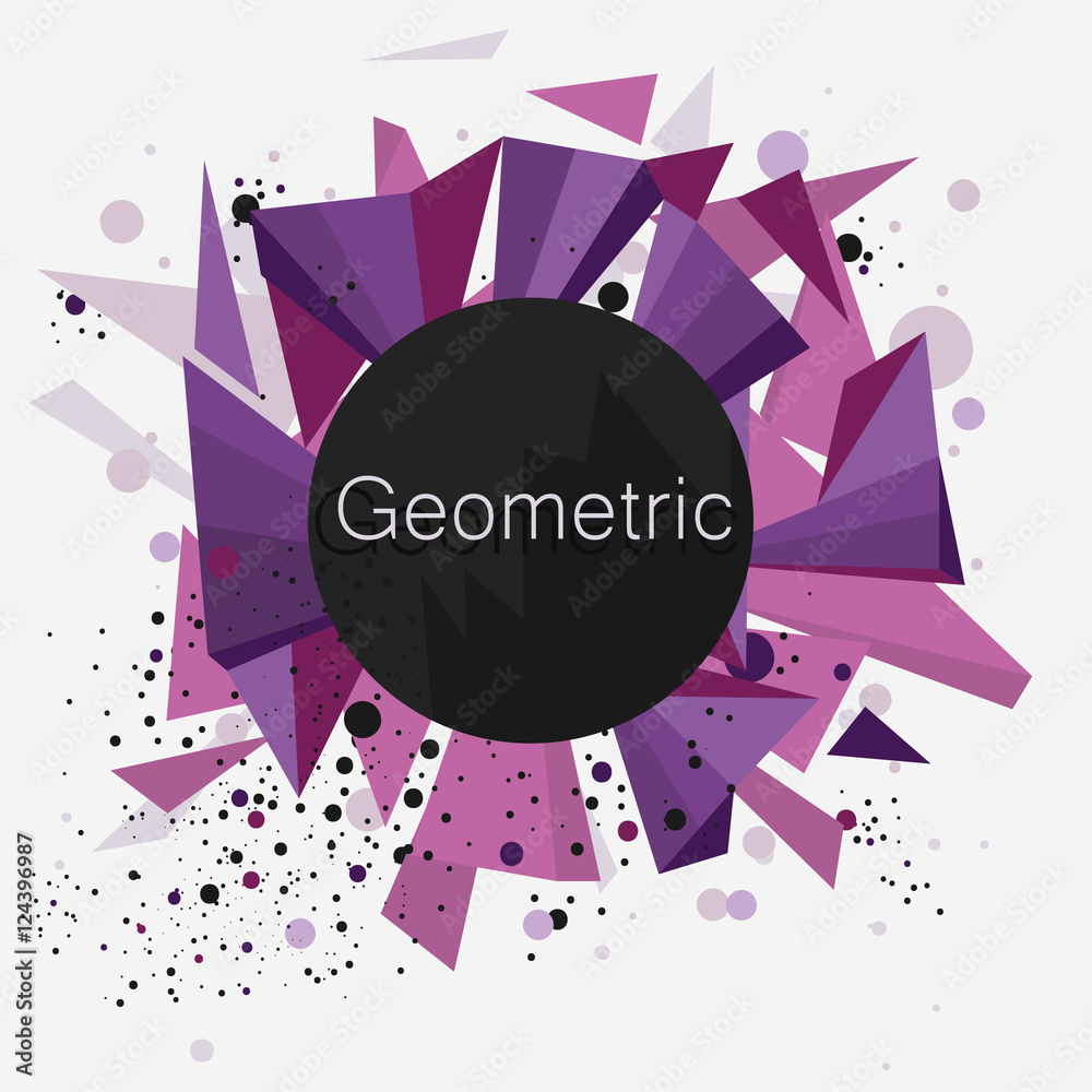 Sticker geometric vector background