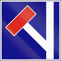 Road sign used in Hungary - No through road to the left