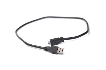usb 3.0 cable isolated on white