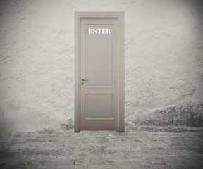 Enter door