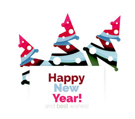 Obraz premium Christmas and New Year promotion banner design