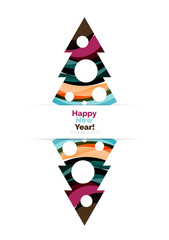 Abstract geometric Christmas banner