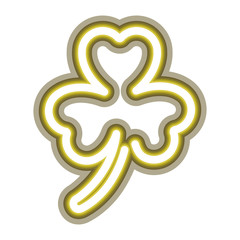Fototapeta premium neon clover icon. decoration and advertising theme. Colorful design. Vector illustration