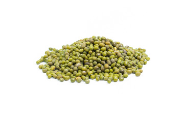 Mung beans isolated on white background