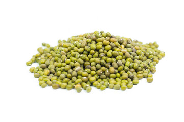 Mung beans isolated on white background