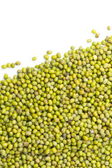 Mung beans isolated on white background..