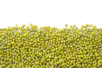 Mung beans isolated on white background..